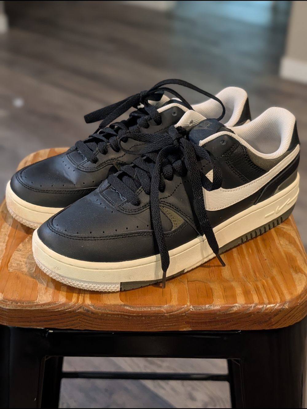 Nike Black and White Low-Profile Court Sneakers